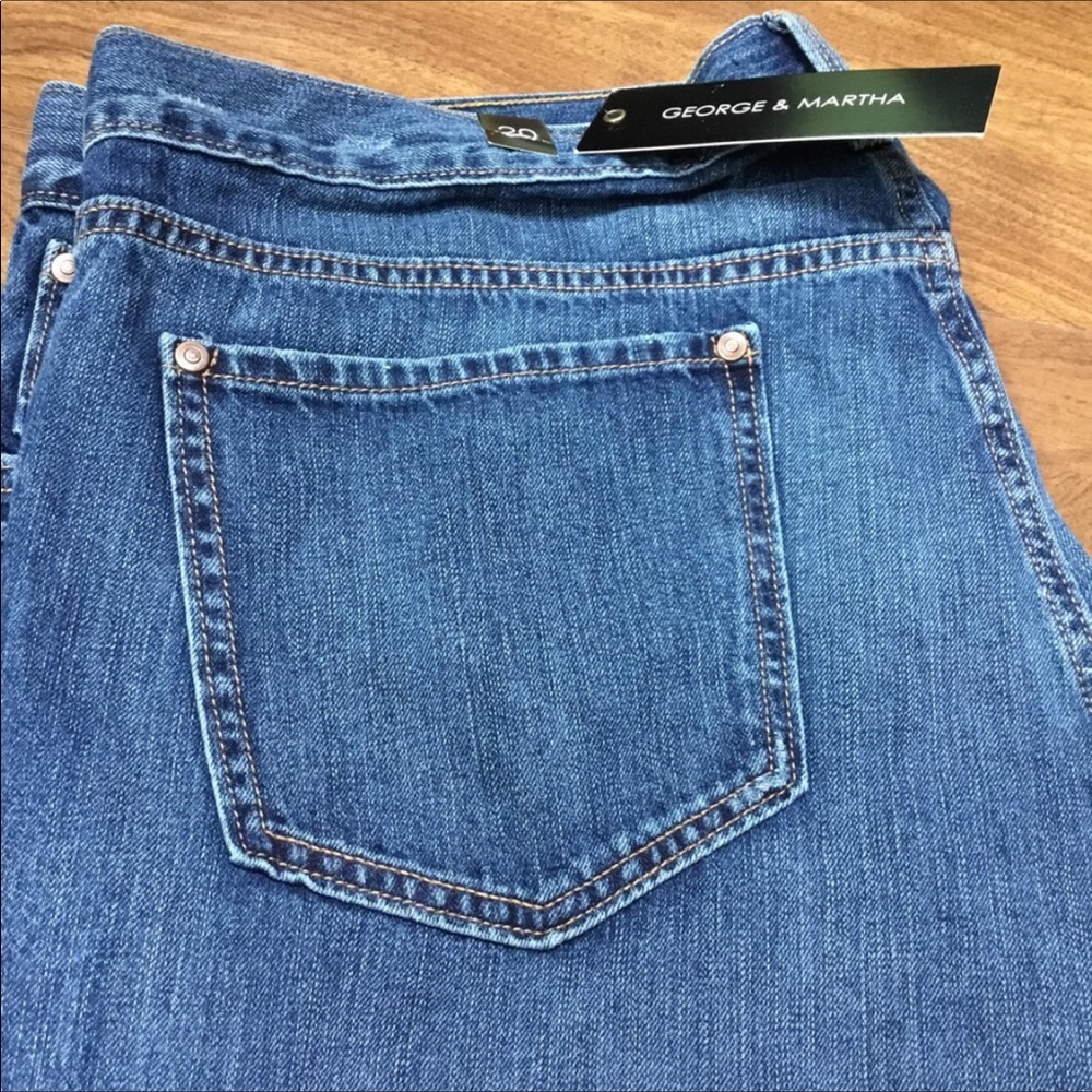 Plus Size George & Martha Distressed Denim Jeans